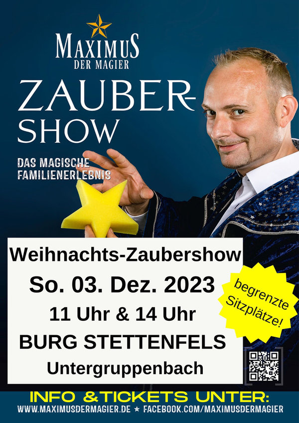 Familien-Zaubershow Burg Stettenfels am 03.12.2023